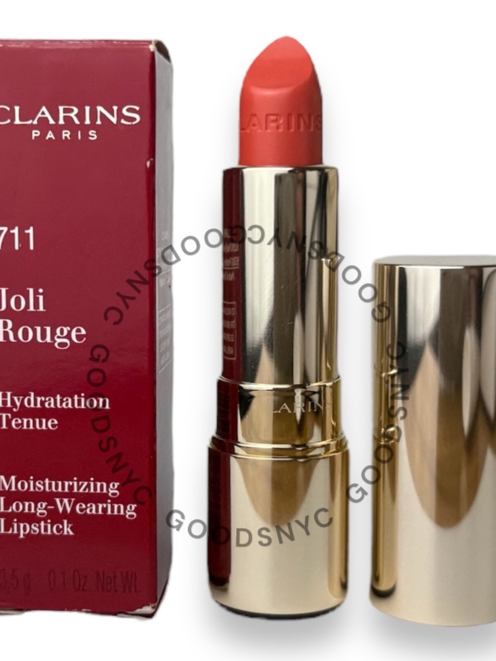 Clarins Paris Joli Rouge Moisturizing LongWear Lipstick (3.5g) ~ 711 Papaya